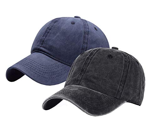 INOGIH Toddlers Baseball Hat Boys, Kids Distressed-Washed Baseball Cap Cotton Hats for 2-8 Years