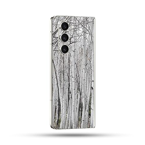Image of MightySkins Glossy Glitter Skin Compatible with Samsung Galaxy Z Fold 5 Full Wrap - Birch Forest | Protective, Durable High-Gloss Glitter Finish | Easy to Apply & Change Styles | Made in The USA
