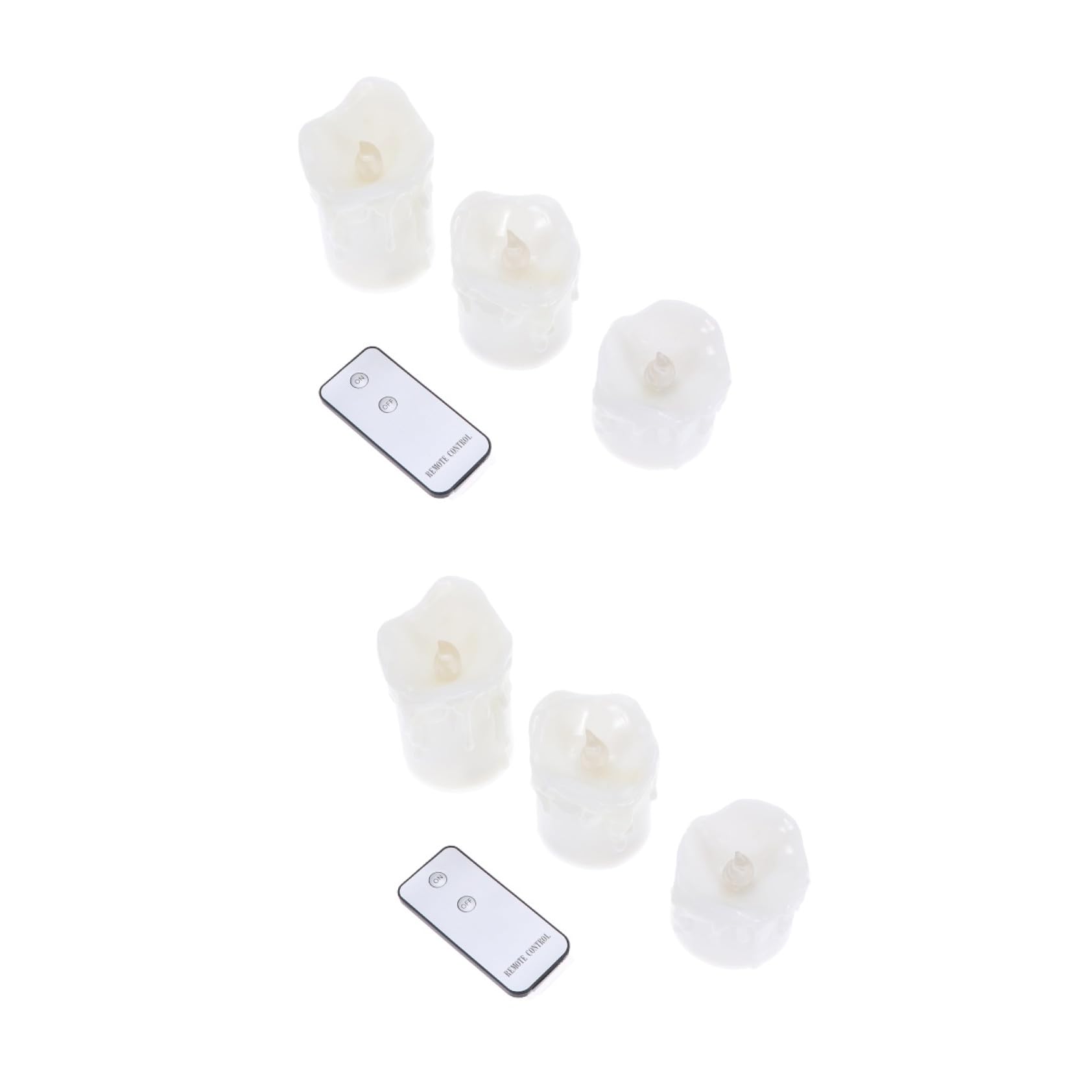 6 Pezzi Candele LED Elettroniche con Telecomando Luci Fiamma Tremolante senza Fiamma Lampade Decorative per Feste e Festival Luce Calda Ambientale senza Batterie