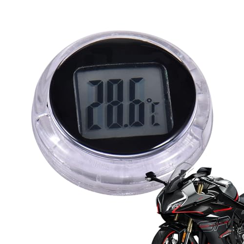 Thermomètre numérique de moto imperméable pour guidon – Rond à coller