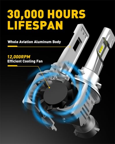 Image of AUXITO 9005 and 9006 Fog Light Combo, 600% Brightness 6500K White Light, Non-polarity Halogen Replacement Bulb Plug and Play, Pack of 4
