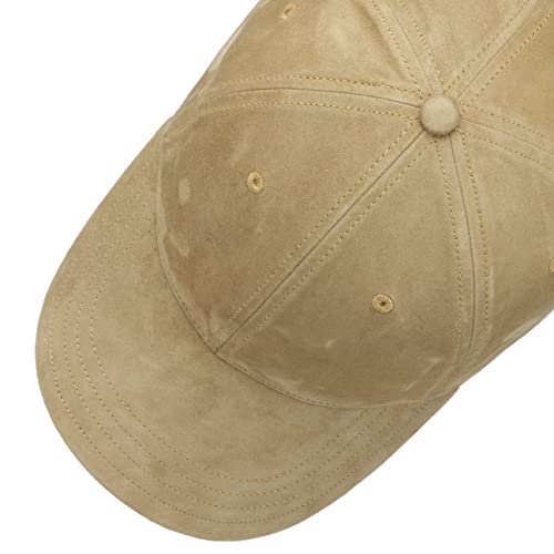 Stetson Classic Leather Cap Men Beige 7-7 1/8 #TOP2