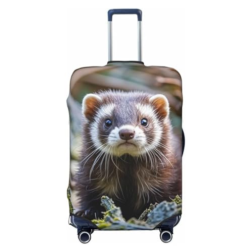 Luggage Cover Elastic Suitcase Cover Protector Washable Travel Baggage Covers Hairy Ferret Luggage Covers Carry On Suitcase Baggage Cover 18-32 Inch Small