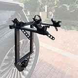 PENSUN Spare‑Tire Mount 2‑Bike Rack for Jeep Wrangler, Gladiator —, Anti‑Wobble, Security Lock, Fits Bicycle, Road Bike, Mountain Bike (Pole-Mounted)