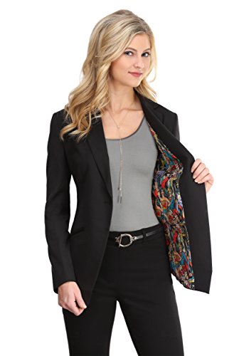 DC Comics Vintage Print One-Button Blazer for Women