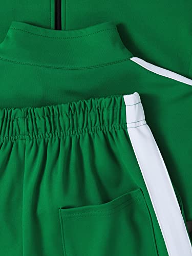 Hat and Beyond Mens Premium USA Made Striped Track Suit Athletic Casual Running Workout Sweat Suit Combo Track Jacket & Pant4