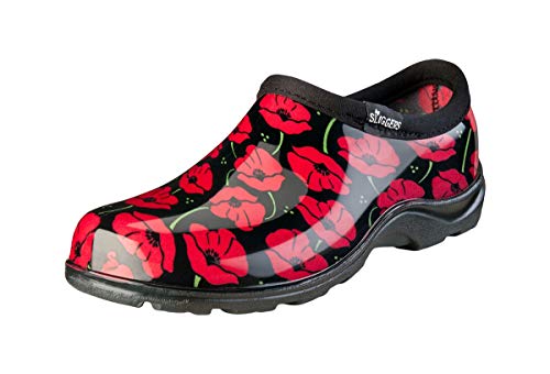 Sloggers Women's Waterproof Rain and Garden Shoe with Comfort Insole, Poppy Red, Size 8, Style 5116POR08