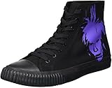 CK Jeans Men's Iconic Canvas/Warhol Print 1 Sneaker, Black/Purple, 10 M US