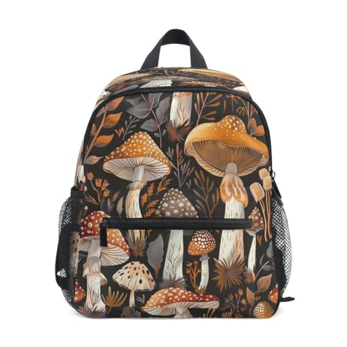 Cartable pour âgés de 3 à 8 ans motif champignon doré cadeau de rentrée