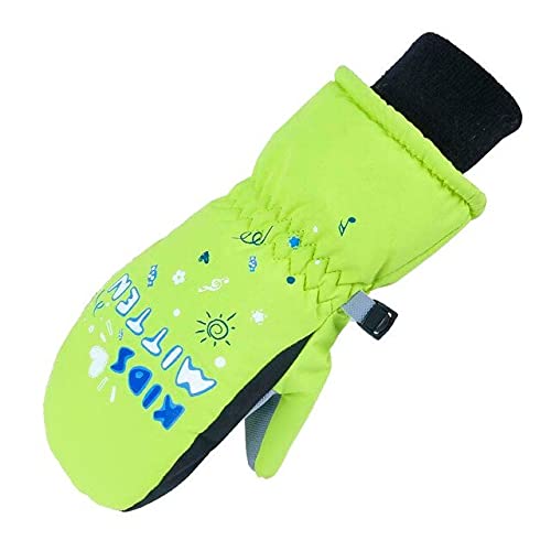 Guantes de esquí para niños y niñas con protección térmica e impermeable contra el viento