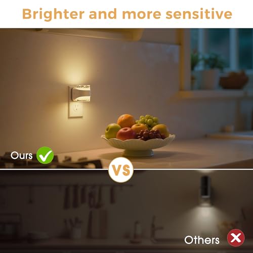 Image of L LOHAS LED Night Light, 3000K Bubble Night Lights Plug into Wall, 2 Pack Acrylic Night Lights with Light Sensor, Adjustable Brightness,Soft White Plug in Nightlights for Rooms Bathroom Hallway