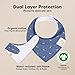 KeaBabies 8-Pack Organic Baby Bandana Bibs for Boys, Girls - Super Absorbent Triangle Baby Bibs for Drooling and Teething Infant, 100% Cotton Extra Soft for Newborn, Infant 0-36 Months (Marine Muse)