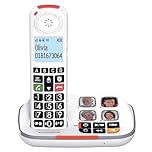 SWISSVOICE - Xtra 2355 - DECT - Cordless Phone - Large keys Answering Machine - Audio Boost - Loud Ringtones - Hearing Aids Compatible - Call Block - White