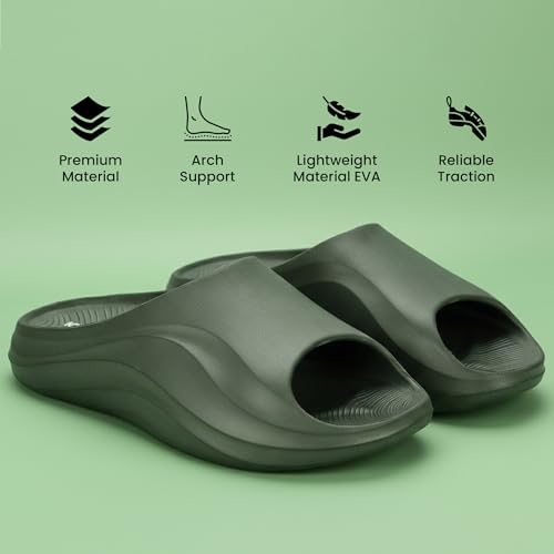 Image of KOBURG Milan Slides for Men| Stylish Trending | Comfortable | Super soft | Lightweight | EVA Sole | Casual Slider | Slippers | Flip Flops for Men KF-484