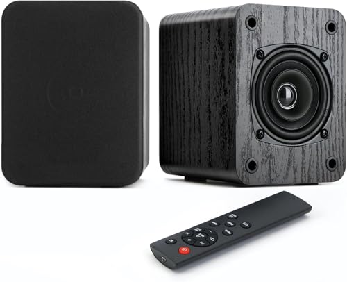 Saiyin Active Bluetooth Bookshelf Speakers, 40W TV Speakers with 3'' Dual Cone Drivers for Full...