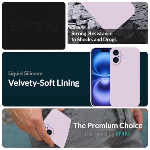 Image of SPRIG Compatible with iPhone 16 Premium FlexTone (TPU) Back Cover Drop Tested Shock Proof Mobile Case for Men, Women, Boys and Girls with Camera Protection (Lavender Purple)