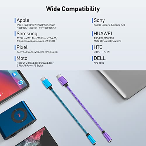 Usb C To 3.5Mm Aux Audio Adapter Dongle Cable Cord For Android Samsung Galaxy S23 S22 Ultra A23 A14 A53 A13 A03S A54 A34 S21 S20 S10, Pixel 7 6 Pro 6A, Usb Type C Female Android Headphone Jack Adapter #TOP6