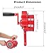 Sumnacon Hand Crank Siren Manual Operated Air Raid Siren with Foldable Handle for Sporting Events, Emergency Sturdy Waterproof Aluminum Alloy Tornado Sirens Portable Loud Volume Emergency Sirens, Red
