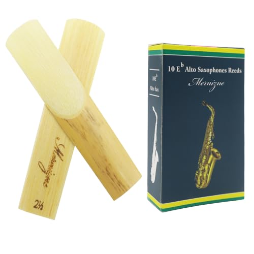 Q QINGGE Alto Saxophone Reeds Strength 2.5 saxophone reeds- Thinner Vamp Cut for Ease of Play,Box of 10