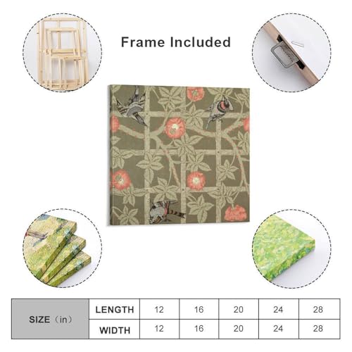 Affiche William Morris 2 impression sur toile haut de gamme 60x60 - 2