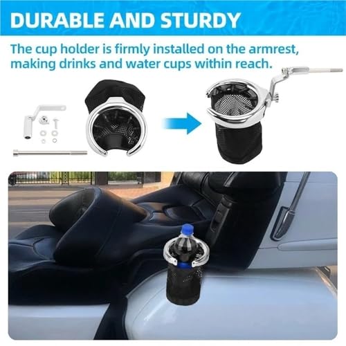 Porte-boisson moto guidon argent pour ne plus manquer d'eau - 5