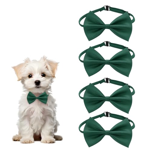 Pañuelo con moño ajustable para perro, 4 unidades
