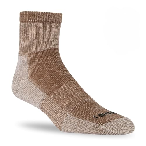 J.B. Field's 74% Merino Wool Low-cut Hiking Socks for Men & Women, for Fall, Summer, Trekking & Outdoor 3 Pairs (Large) Taupe