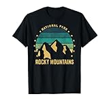 retro rocky mountains national park us vintage mountains maglietta