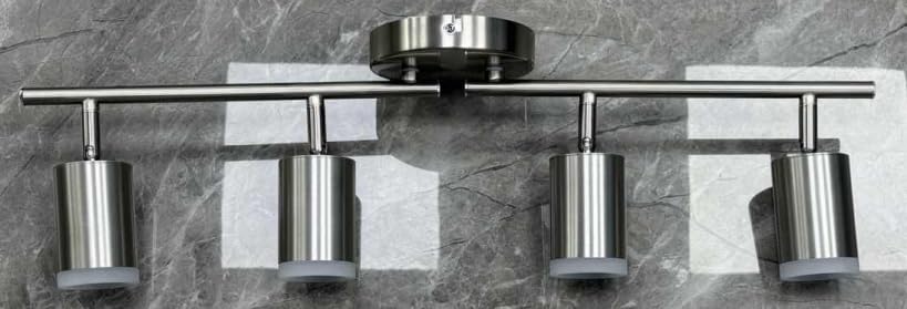 Lustre GU10 pour cuisine et salon Bojim plafonnier LED 4 spots moderne