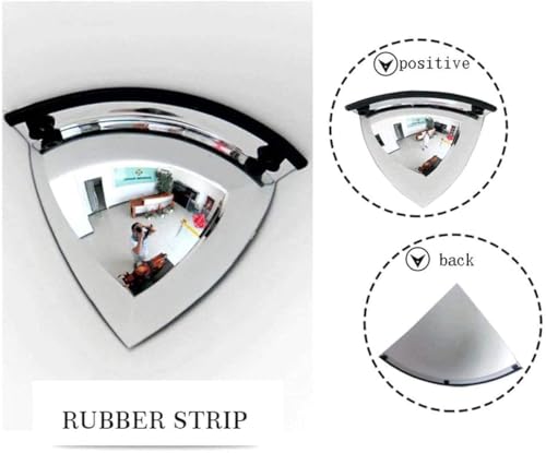 Espejo de seguridad convexo acrílico 31x25cm espejo PC gran angular 90 grados 6