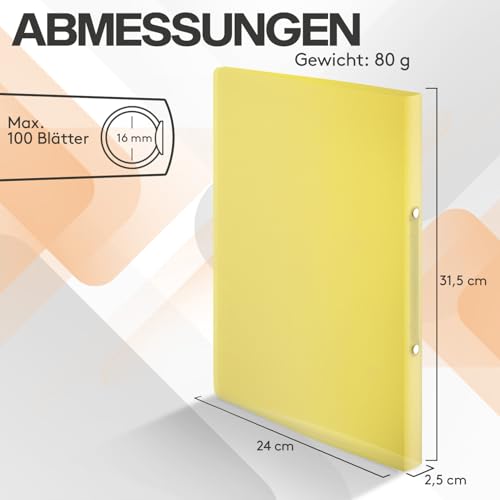 ACROPAQ - 12 x Ringbuch A4 - Mit 2 Ringen 16mm, Bis zu 100 Blatt, Rückenbreite 2,5 cm, Farbbogen, 'Natur' Farbkollektion, Mit Rückenetiketten - Ringordner, Ordner A4 Schmal, Ringmappe