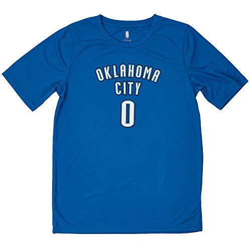 Outerstuff NBA Youth 8-20 Performance Name and Number Jersey T-Shirt (Russell Westbrook, Small 8)