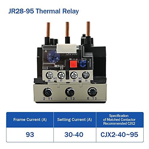 Relais thermique réglable JR28 protégeant contre les surintés