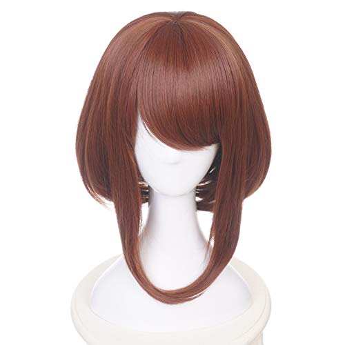 Perruque Uravity Ochako Uraraka en fibres synthétiques résistantes à la chaleur pour convention