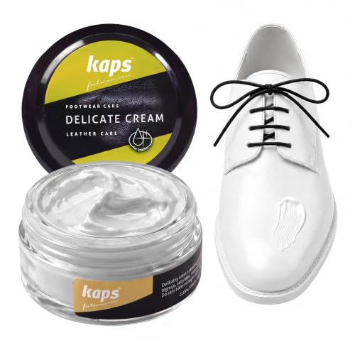 Betún en crema para zapatos 50ml, Kaps Delicate (101 - Blanco)