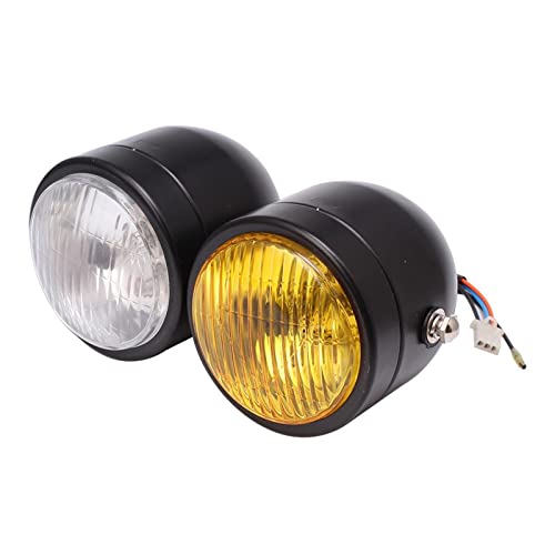Phare double tête moto universel avec couverture antibrouillard efficace
