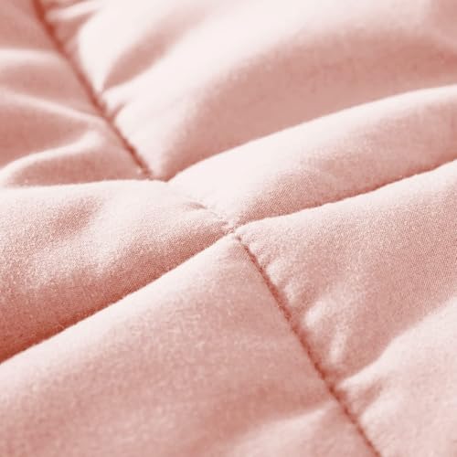 Exclusivo Mezcla 7.5 Tog King Size Down Alternative Duvet Quilted Duvet for All Seasons - Breathable, Lightweight and Machine Washable (240x220 CM, Blush Pink) - Image 5