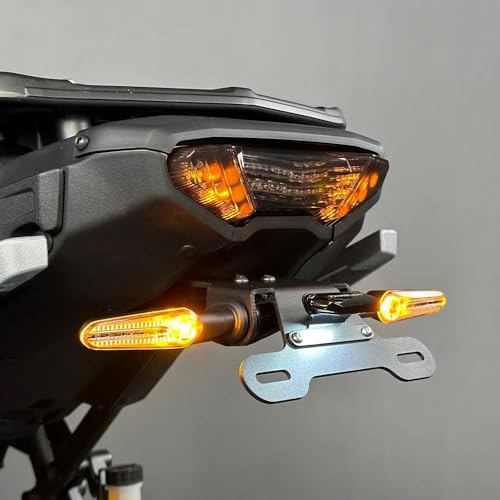 Support de plaque MT09 et Tracer 900 avec éclairage LED queue moto ajusté