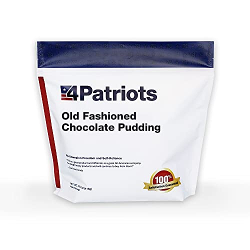 4Patriots Old Fashioned Chocolate Pudding, Emergency Instant Dessert, Just Add Milk, Long-Lasting Sh