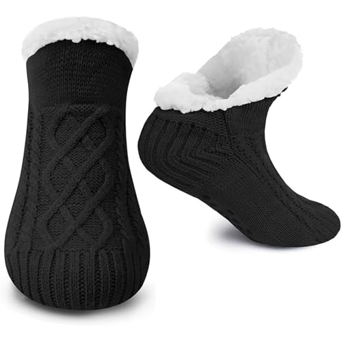 Lykofudi Rutschfeste Hausschuhe Socken für Damen Herren - Warme Winter Anti-Rutsch Stoppersocken mit Plüsch-Futter, Kuschelig & Dick - Ideal als geschenk Lykofudi Rutschfeste Hausschuhe Socken für Damen Herren - Warme Winter Anti-Rutsch Stoppersocken mit Plüsch-Futter, Kuschelig & Dick - Ideal als geschenk