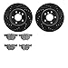 Dynamic Friction Company Rear Brake Rotors-Drilled and Slotted-Black with 5000 Advanced Brake Pads 8502-31087