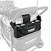 WONDERFOLD Parent Console Stroller Organizer with 4 Insulated Cup Holders, Hook and Loop Closure Handle Attachment, 2 Storage Pockets, and Removable Shoulder Strap for Easy Transportation, Black