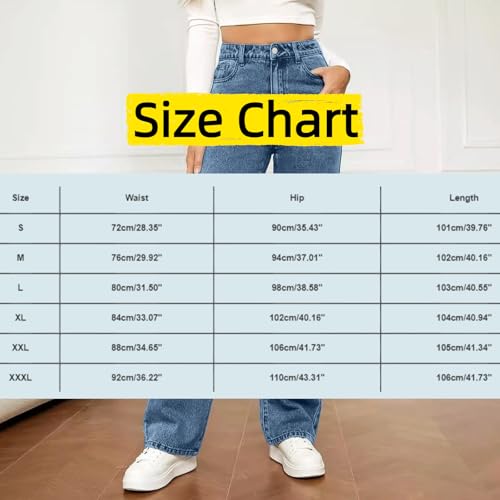 Women's Wide Leg Boyfriend Jeans Straight Leg Denim Pants Low Rise Baggy Fashion Casual Loose Jeans Trousers3