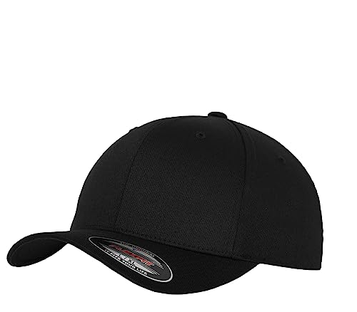 Flexfit Caps Wooly Combed Cap Delta Tartan Glen Unisex Cap Baseball XXS-XXL Basecap Mütze, S-M, 1x Black/Black & 1x HL-Kauf Notizblock