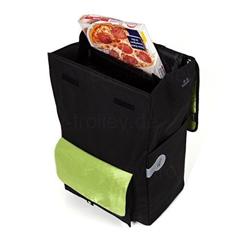 Special model. Andersen Royal shopping trolley with Asta bag. Aluminium or steel foldable frame. Includes cooling compartment., Green