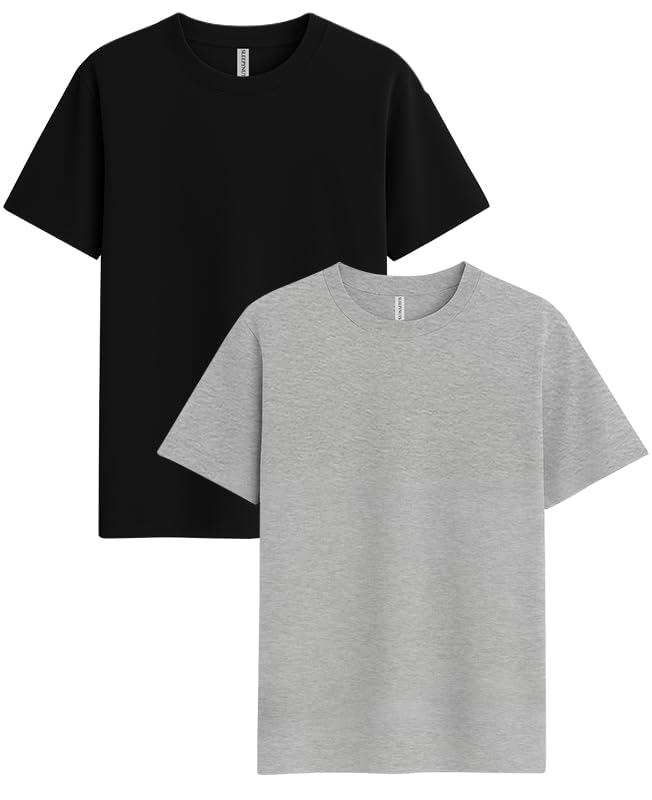 Image of Sleepynuts Women's S to 3XL Premium Half Sleeve Round Neck Plain Combed Cotton Tshirt Pack of 3 Loose Fit T-Shirts Combo
