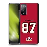 Head Case Designs sous Licence Officielle NFL 87 Maillot Rouge Superbowl LIV Tampa Bay Buccaneers Bucs Positions & Logo Coque Dure pour l'arrière Compatible avec Samsung Galaxy S20 FE / 5G