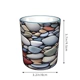 DZBDWZXH Sky Blue Handle Ceramic Coffee Mugs 11oz, (Pebble Stone) Print Restaurant Coffee Mug for Coffee,Cappuccino,Tea,Cocoa,Cereal - Image 3