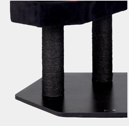 Árbol para gatos multi-nivel gótico con cama ataúd morado grande miniatura 6
