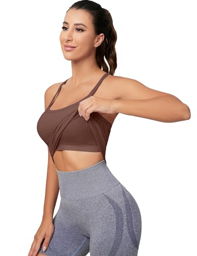 Image of MathCat Workout Tank Tops for Women with Built in Bra, Sleeveless Gym Tops Seamless Racerback Athletic Yoga Shirts